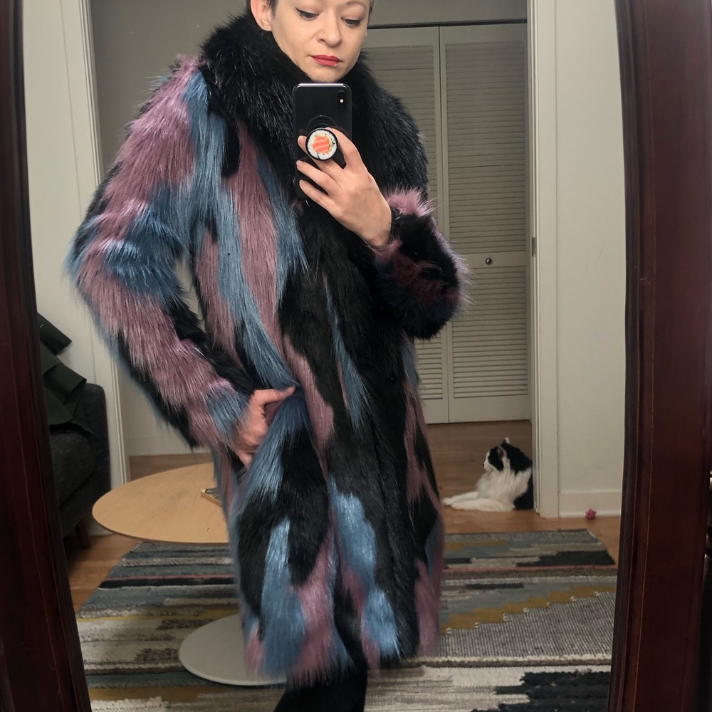 Nasty Gal faux fur coat